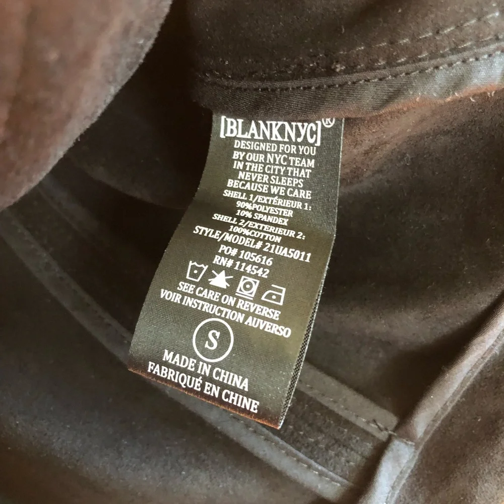 blank nyc | black legendary jacket zippered jacket small - Picture 8 of 8
